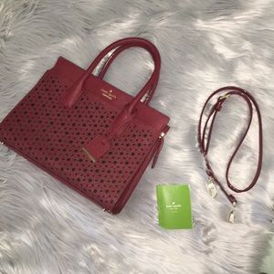 🎉SOLD🎉 KATE SPADE red purse w/crossbody strap